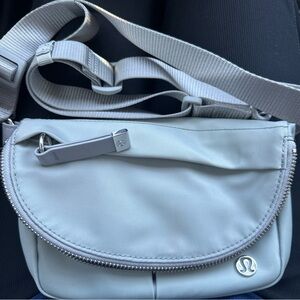 lululemon athletica Light Gray Crossbody Sling Bag